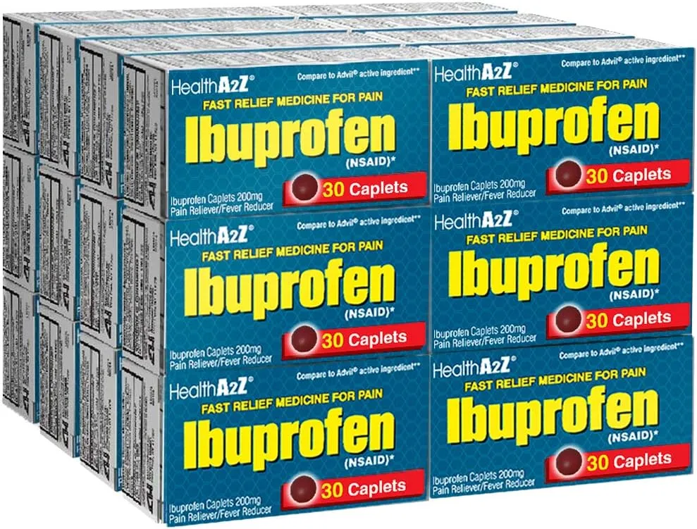 HealthA2Z Ibuprofen Tablets 200mg, 24 Packs of 30 Tablets(720 Tablets Total), Value Package