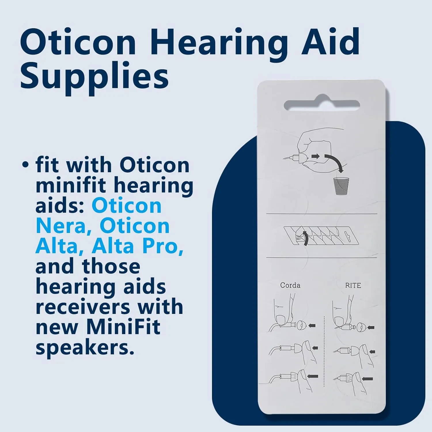 Hearing Aid Domes for Oticon Replacements, Oticon Minifit Open Vent Bass Domes (6 mm/3 Packs）, Universal Domes for Oticon Hearing Aid Supplies.