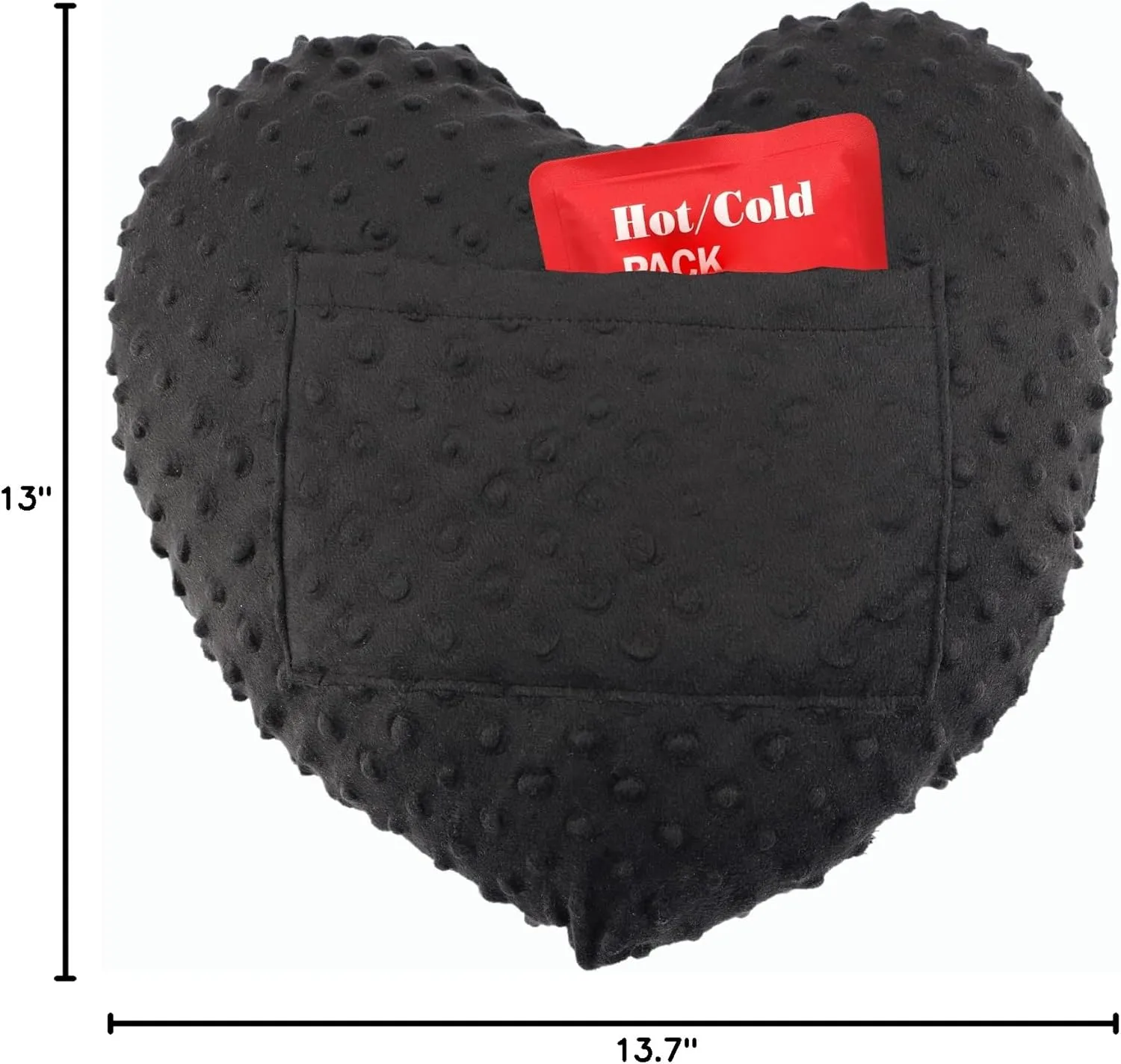 Heart Surgery Pillow for Open Heart Surgery After Bypass Coughing with Pocket Comfort Cushion Recovery Gifts Women Men Patients Minky Dot Black