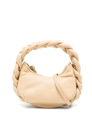 Hereu Espiga Mini Braided Handle Leather Handbag