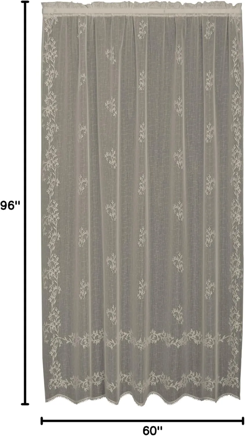Heritage Lace Sheer Divine 60-inch by 96-inch Panel, Ecru