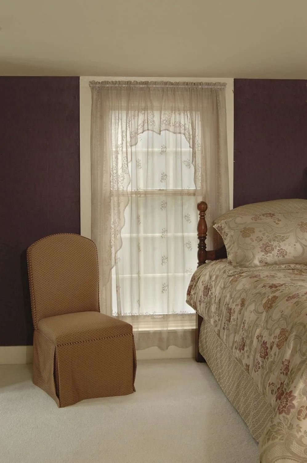 Heritage Lace Sheer Divine 60-inch by 96-inch Panel, Ecru