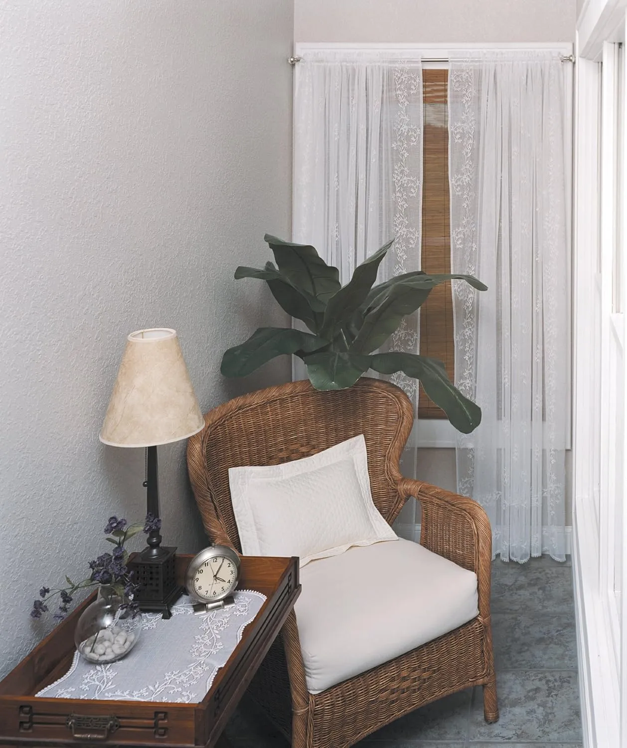 Heritage Lace Sheer Divine Panel, 60 by 96-Inch, White