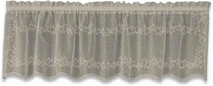 Heritage Lace Sheer Divine Valance, 60 by 16-Inch, White