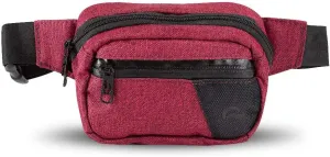 Hipster Smell Proof Bag - Fanny Pack (Burgundy/Black Canvas)