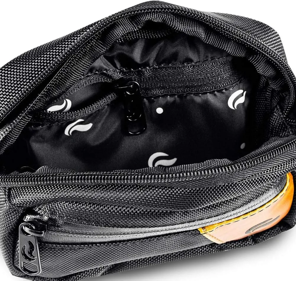Hipster Smell Proof Bag - Fanny Pack (Burgundy/Black Canvas)