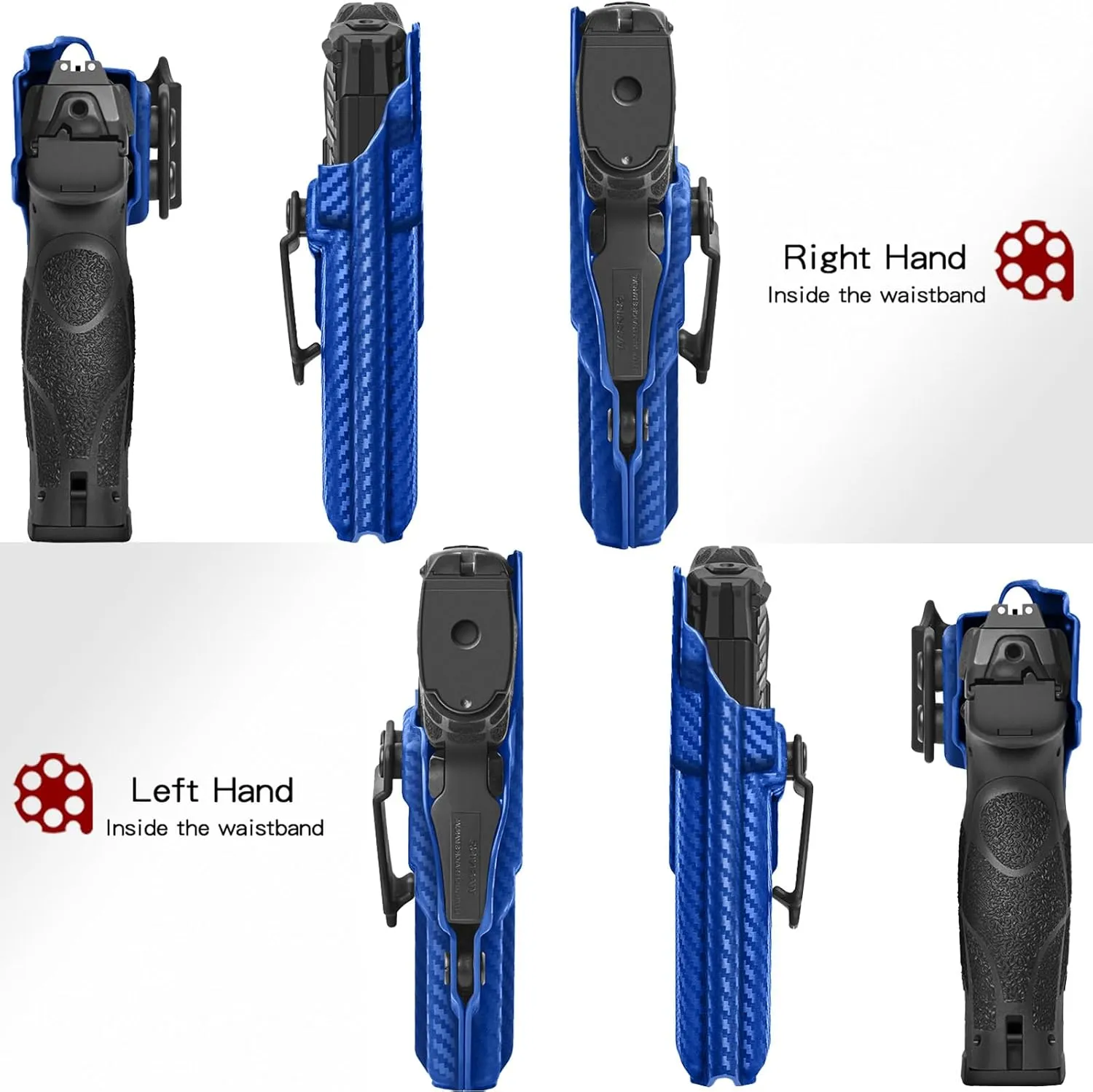 HK VP9 Holster VP40 Holster IWB Kydex Fit: Heckler & Koch (H&K) VP9 / VP40 Pistol – Inside Waistband Concealed Carry – Adjustable Cant & 'Posi-Click' Retention – No Wear No Jitter - US Made