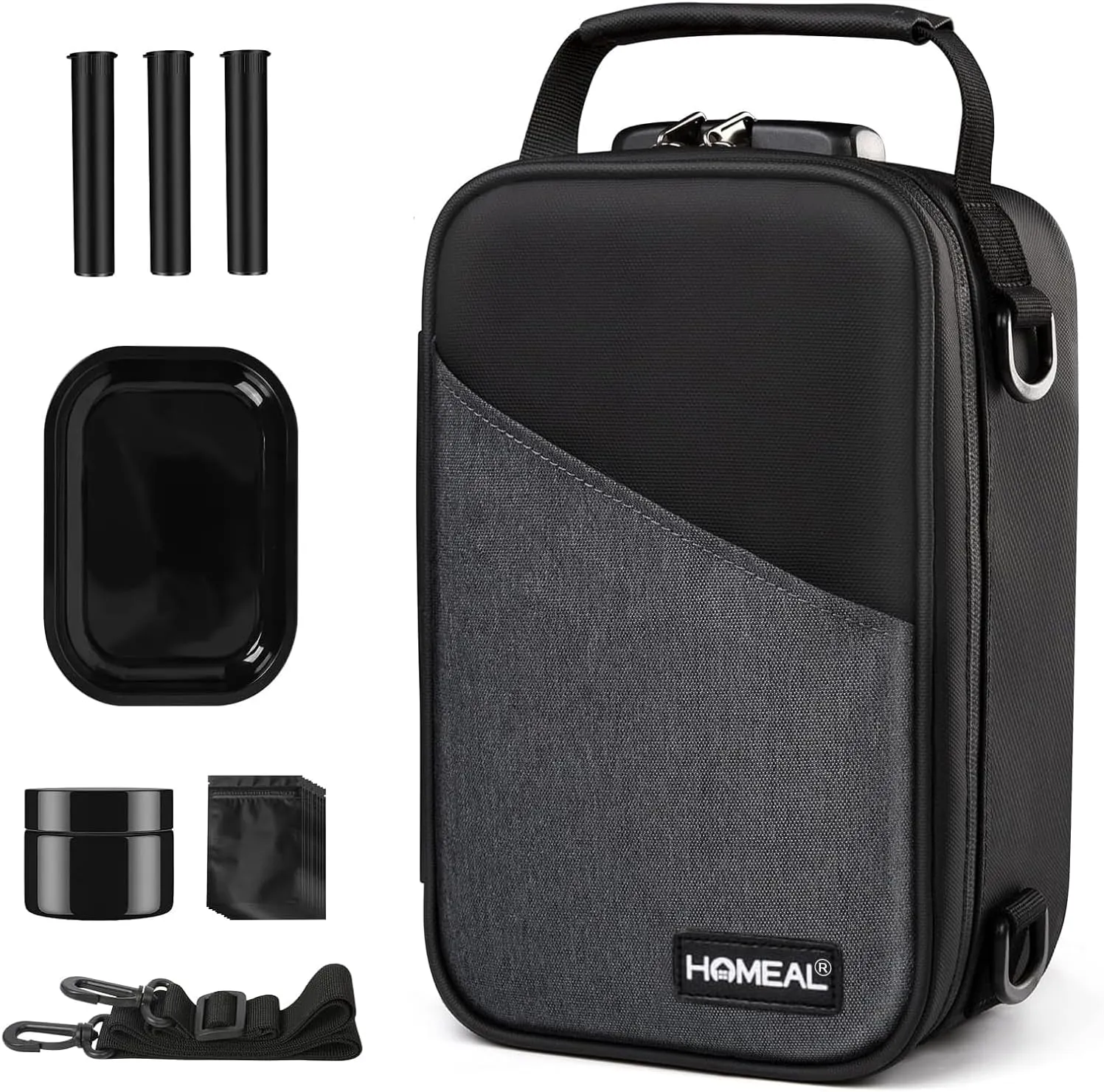 HOMEAL Smell Proof Bag with Combination Lock - Smell Proof Stash Box for Storage and Travel - Gift for Men/Women