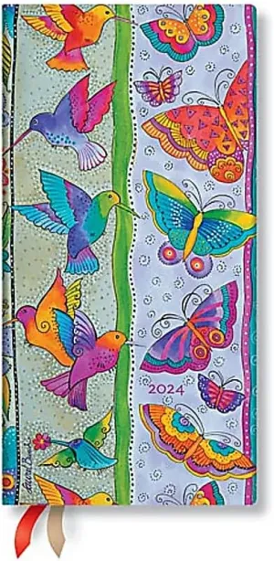 Hummingbirds & Flutterbyes (Playful Creations) Slim 12-month Dayplanner 2024