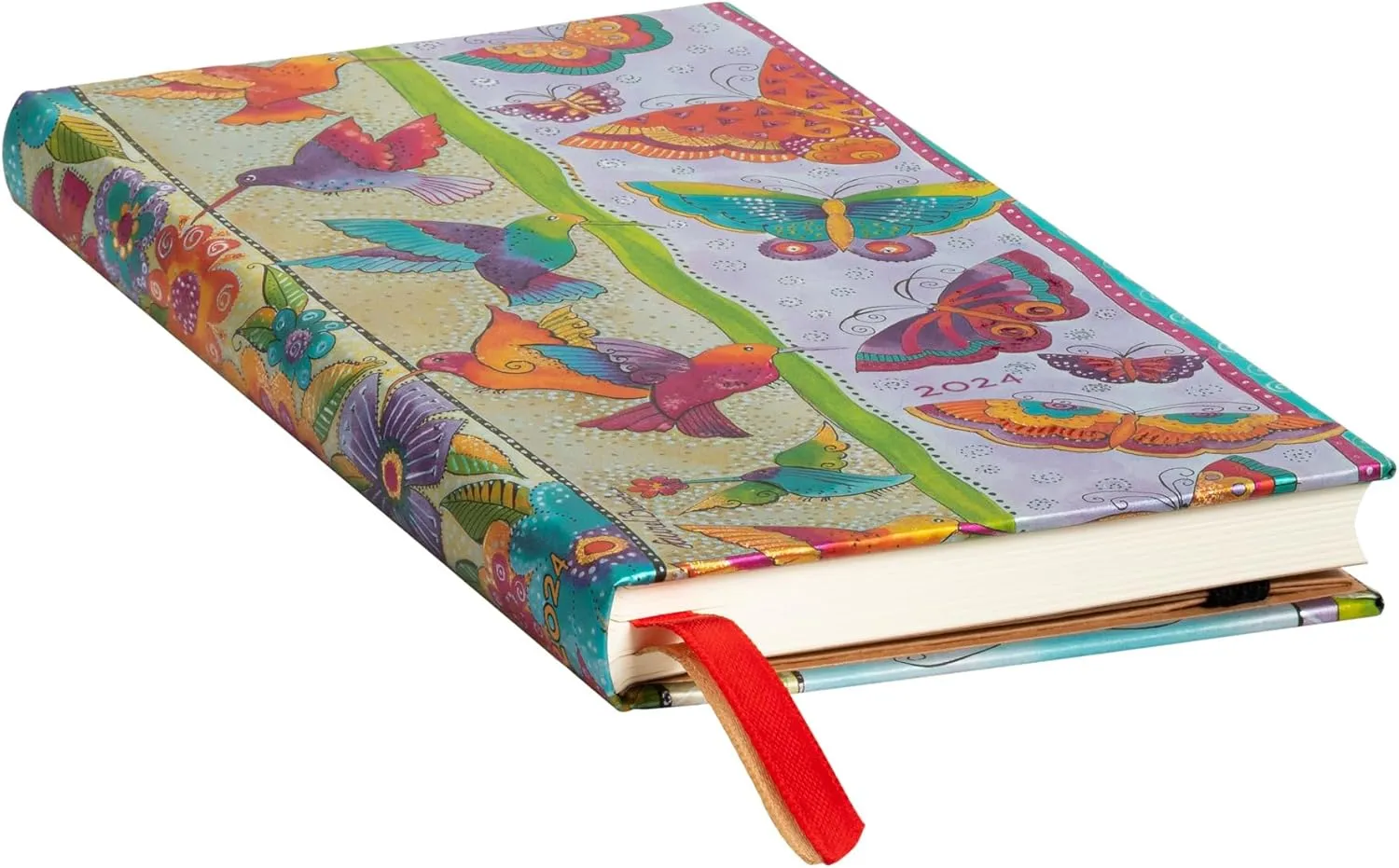Hummingbirds & Flutterbyes (Playful Creations) Slim 12-month Dayplanner 2024