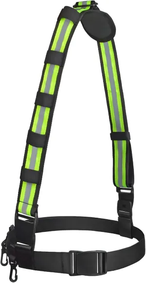 HYS Reflective/Security Shoulder STRAP with Waist Strap, Adjustable Nylon Straps with Buckle, Universal Adjustable Strap with Shoulder Pad Cushion for Handheld Radio/Remote Speaker Mic Holder