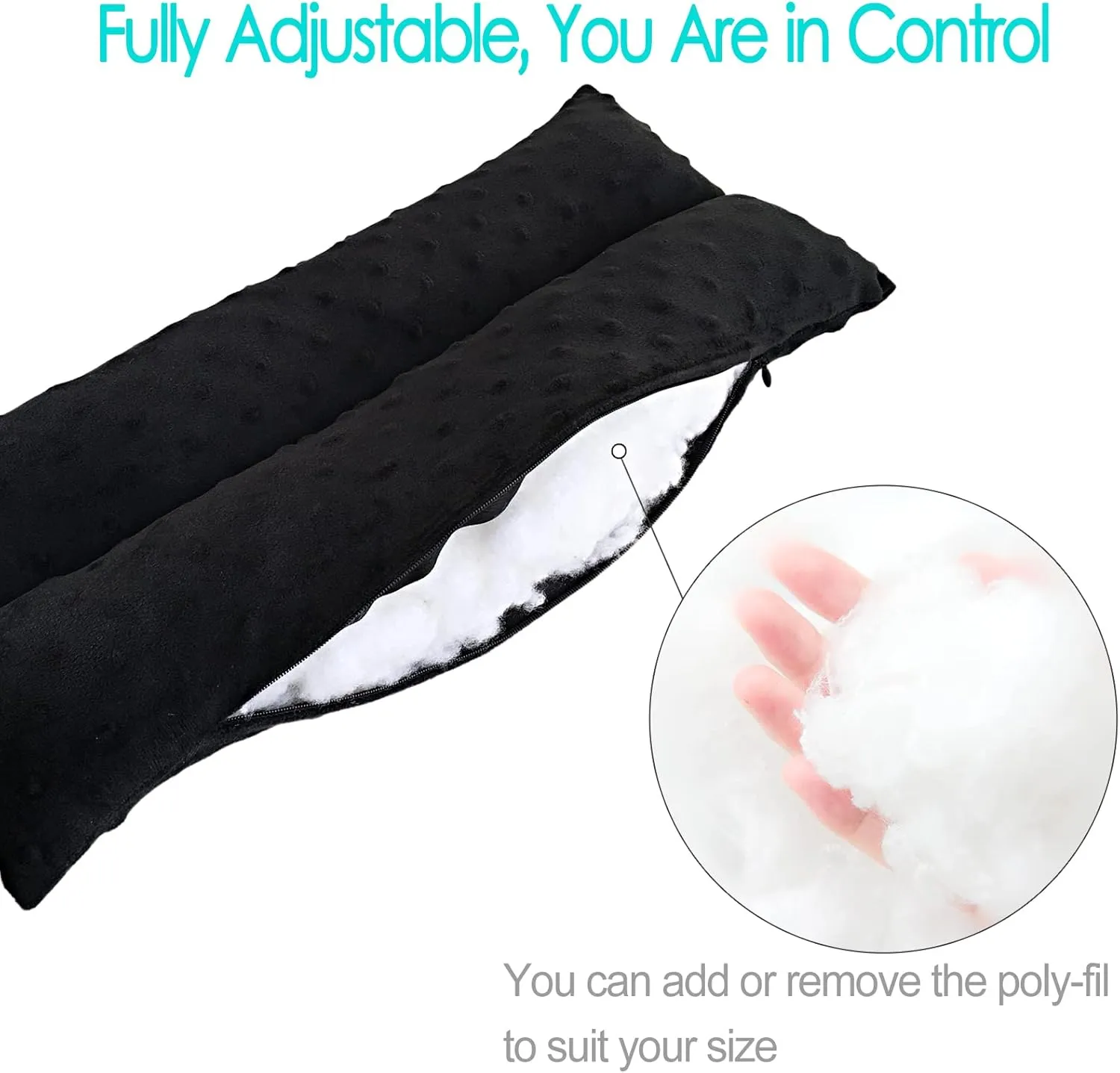 Hysterectomy Pillow Abdominal Post Surgery Pillows with Pocket Comfort for Ice Heat Packs Tummy Tuck Belly Incision Recovery Seatbelt Gifts Women Patients Minky Dot Black