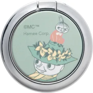 iFace Moomin Licensed Series Universal Smartphone Ring Holder Accessory for Girls/Women - Cute Stick-On Phone Attachment for iPhone, Samsung Galaxy, etc. - Green/Snufkin