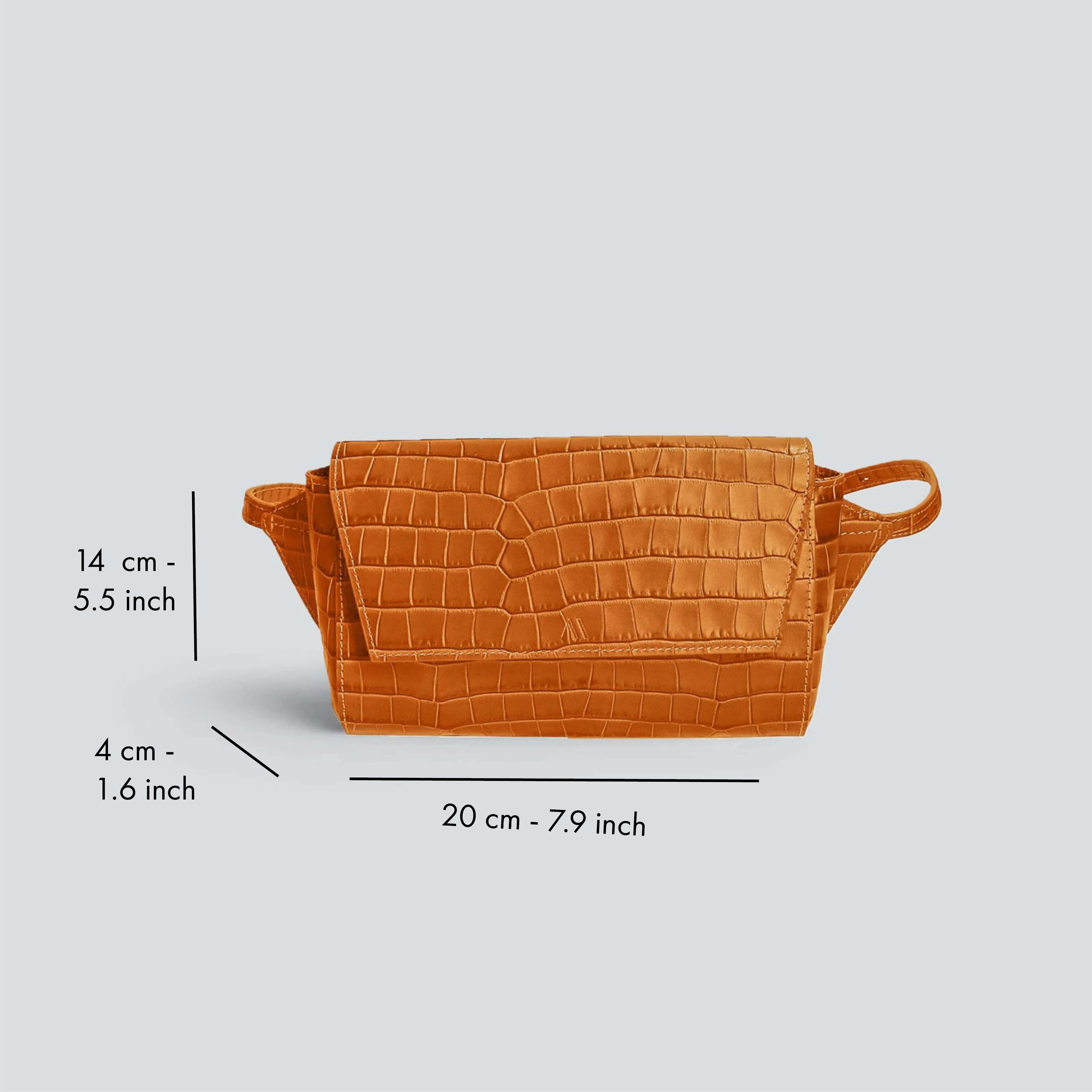 Ikon Belt Bag - croco toffee brown