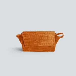 Ikon Belt Bag - croco toffee brown