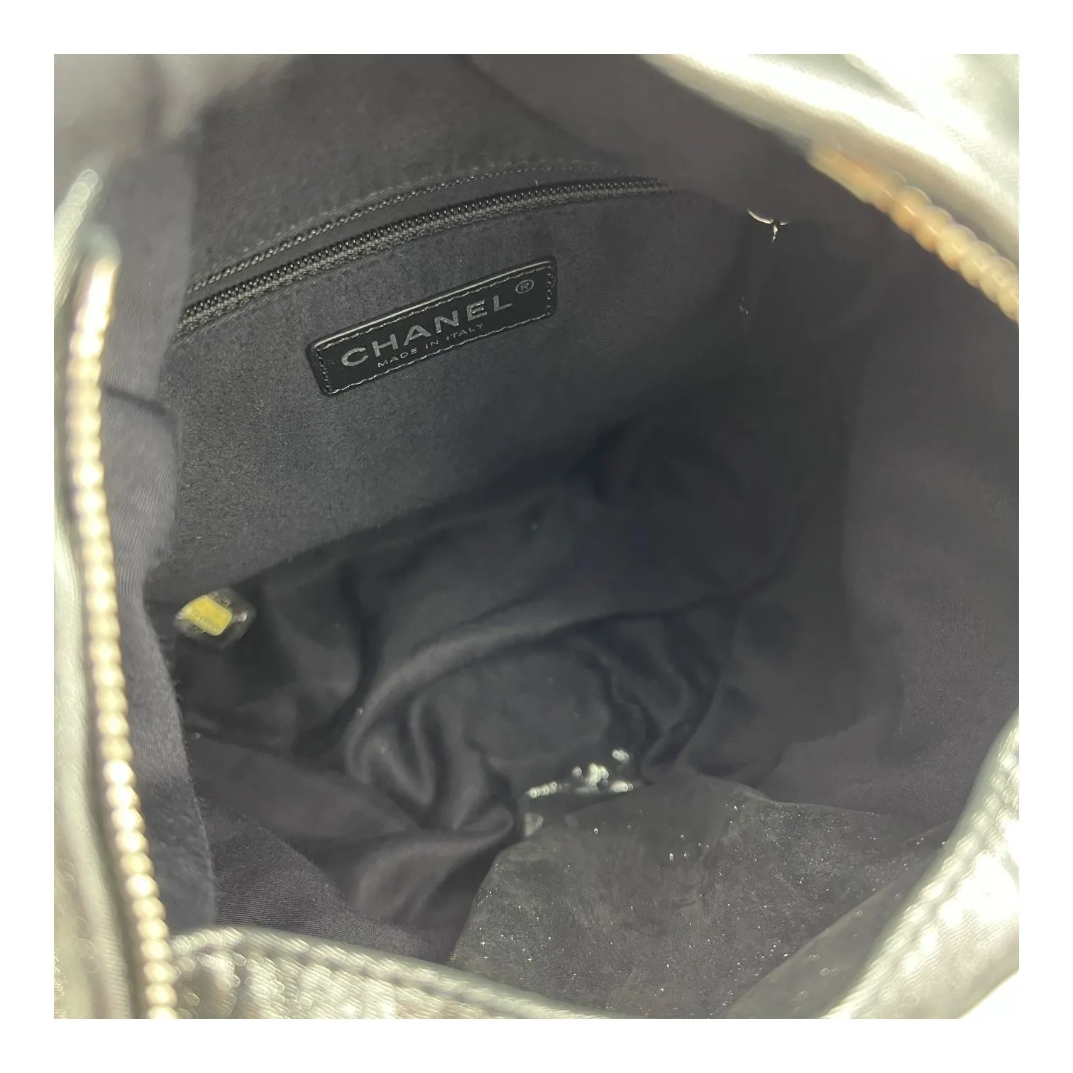 Is Back Silver Backpack in Iridescent Calfskin, Silver hardware