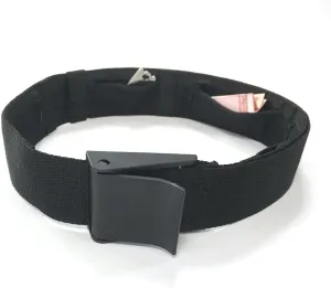 ISOP Travel Hidden Pocket Belt for Money | Security Cash Belt | Black Belt - Credit Cards Pocket | Safe Anti-Theft Wallet | Emergency Preparedness | Belts for Travel for Men or Women