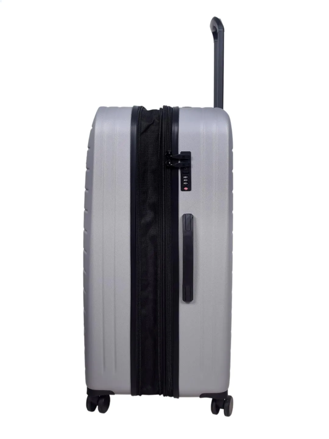 it luggage Legion Silver Grey- Large -80 cms Expandable Hardsided 8 Wheel Trolley Luggage with TSA Lock