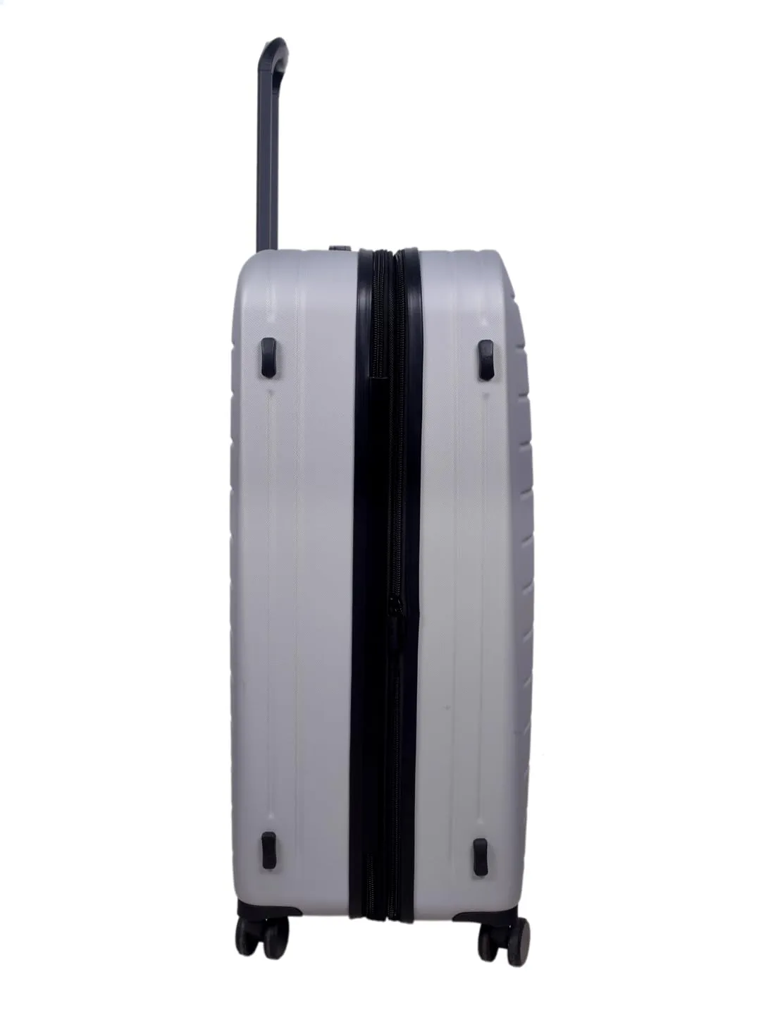 it luggage Legion Silver Grey- Large -80 cms Expandable Hardsided 8 Wheel Trolley Luggage with TSA Lock
