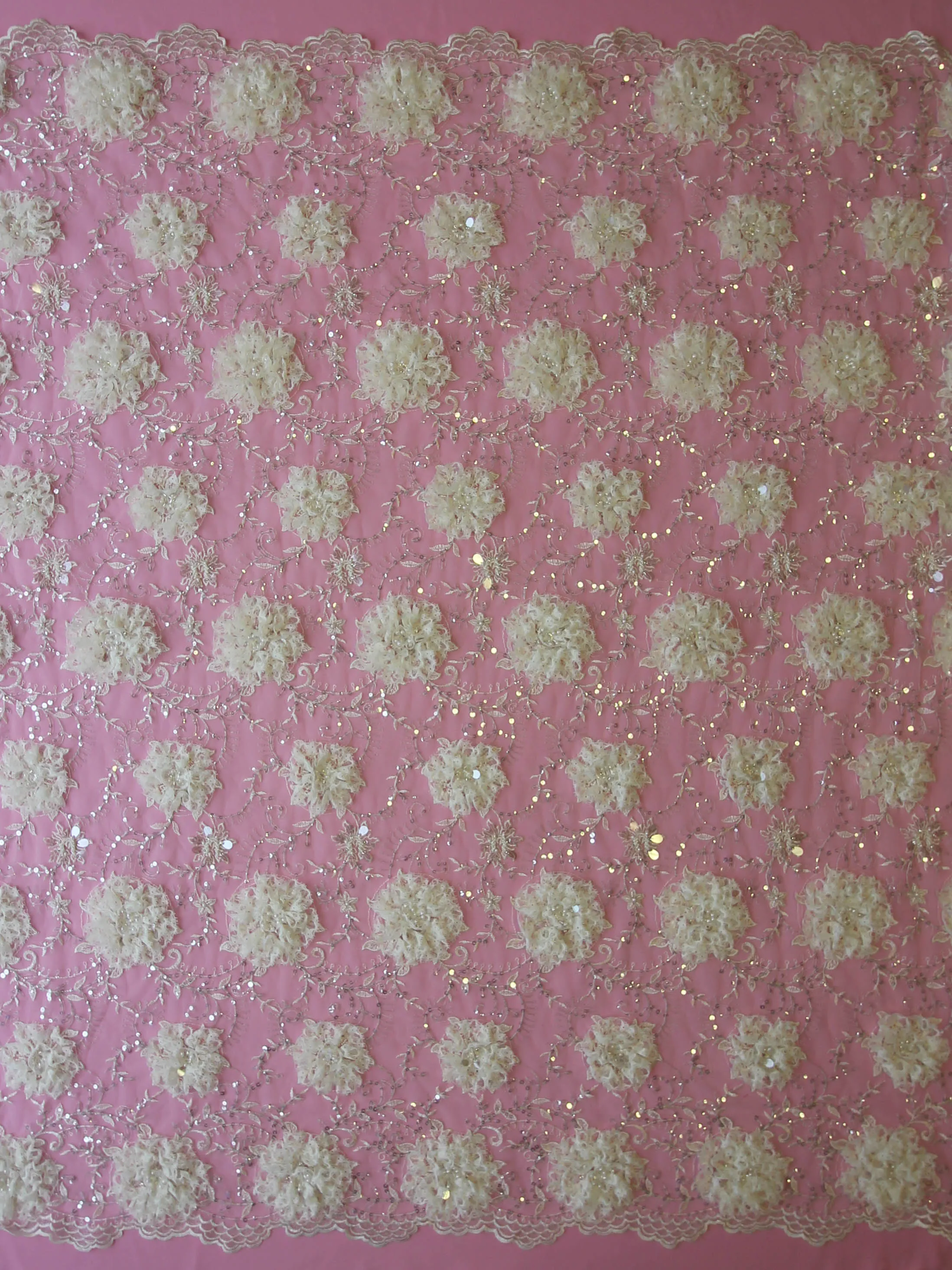 Ivory Beaded Lace - Carla
