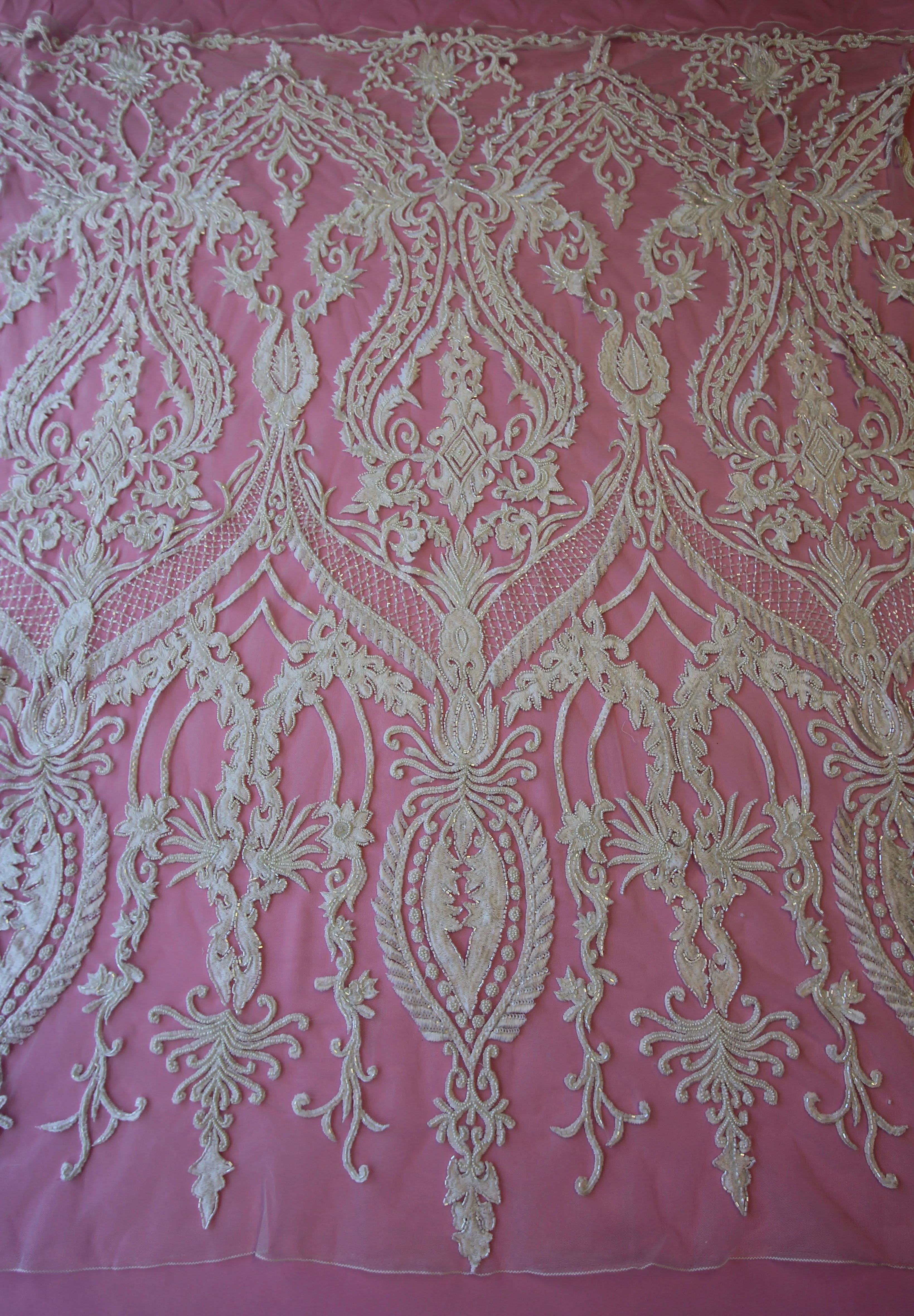 Ivory Embroidered Lace - Secora