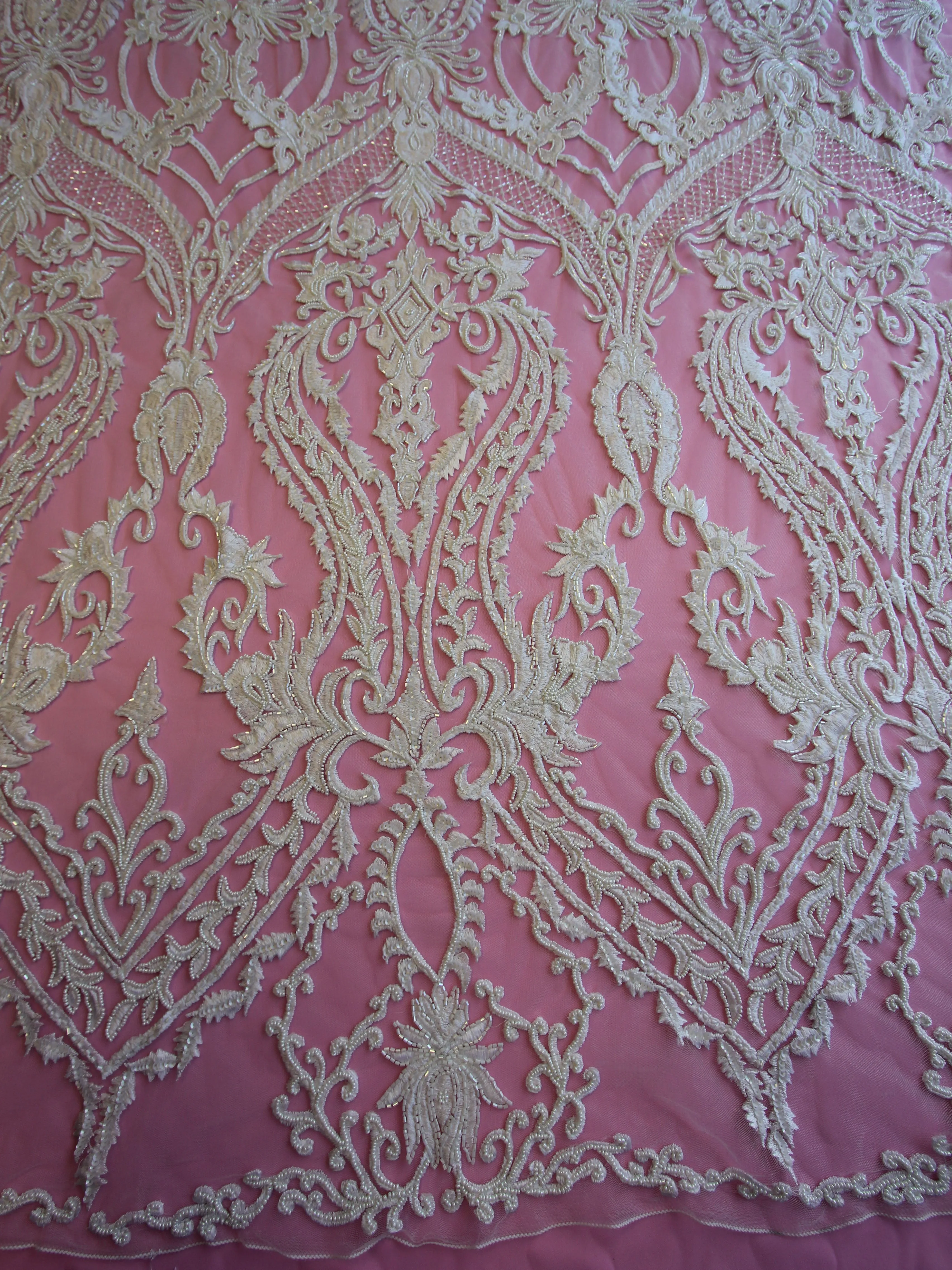 Ivory Embroidered Lace - Secora