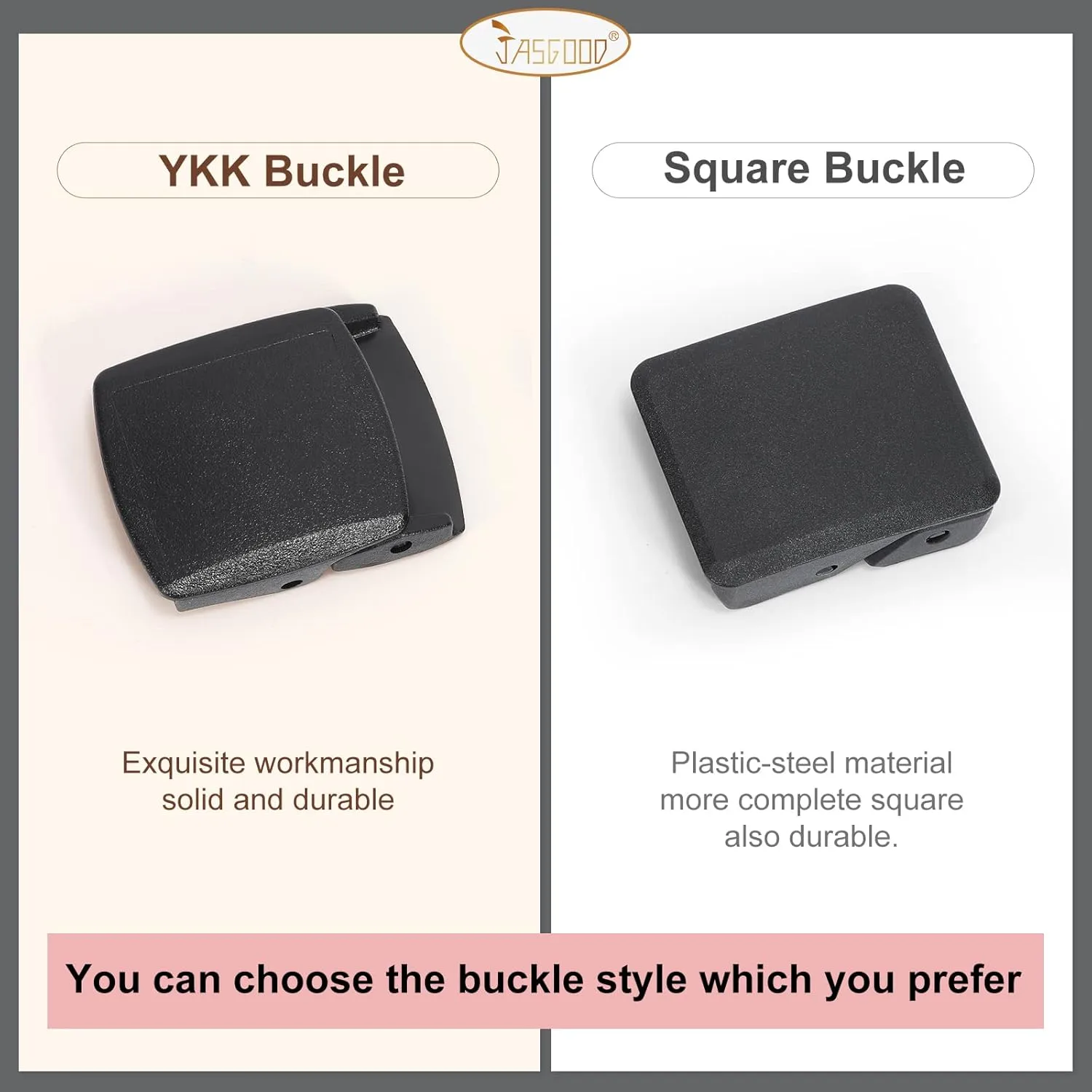 JASGOOD Travel Security Money Belt with Hidden Money Pocket - Cashsafe Anti-Theft Wallet Unisex Nickel free Nylon Belt