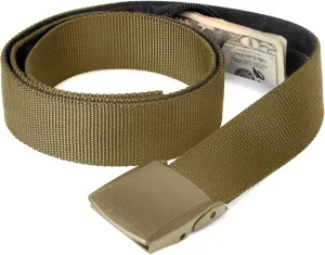 JASGOOD Travel Security Money Belt with Hidden Money Pocket - Cashsafe Anti-Theft Wallet Unisex Nickel free Nylon Belt