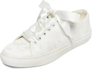 JIAJIA 8831Y Wedding Shoes Bridal Sneakers Flats Bride Tennis Shoes Lace Sneakers - Personalized Customization Available