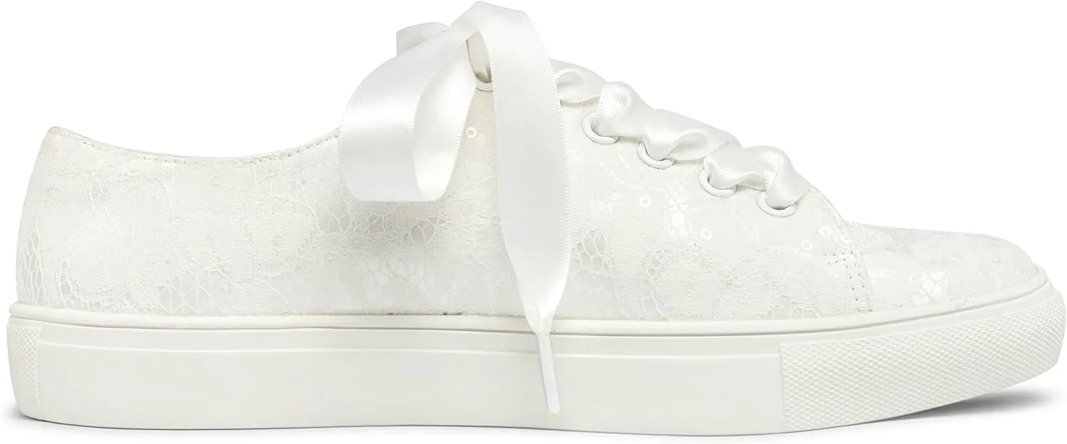JIAJIA 8831Y Wedding Shoes Bridal Sneakers Flats Bride Tennis Shoes Lace Sneakers - Personalized Customization Available