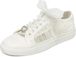 JIAJIA 8832 Wedding Shoes Bridal Sneakers Flats Bride Tennis Shoes Lace Sneakers - Personalized Customization Available