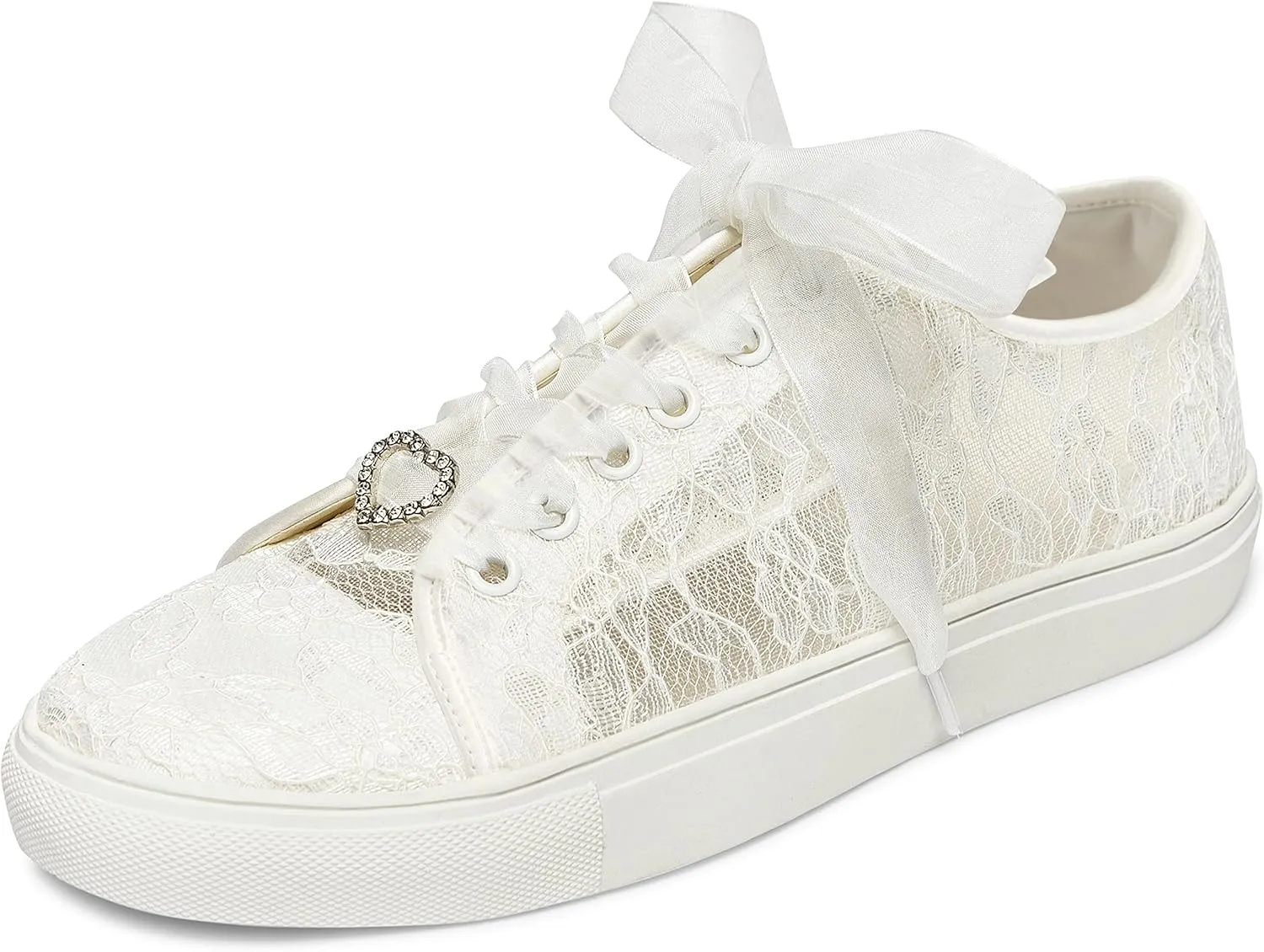 JIAJIA 8832 Wedding Shoes Bridal Sneakers Flats Bride Tennis Shoes Lace Sneakers - Personalized Customization Available