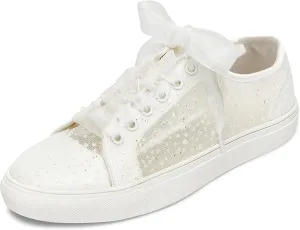 JIAJIA 8832A Wedding Shoes Bridal Sneakers Flats Bride Tennis Shoes Lace Sneakers - Personalized Customization Available