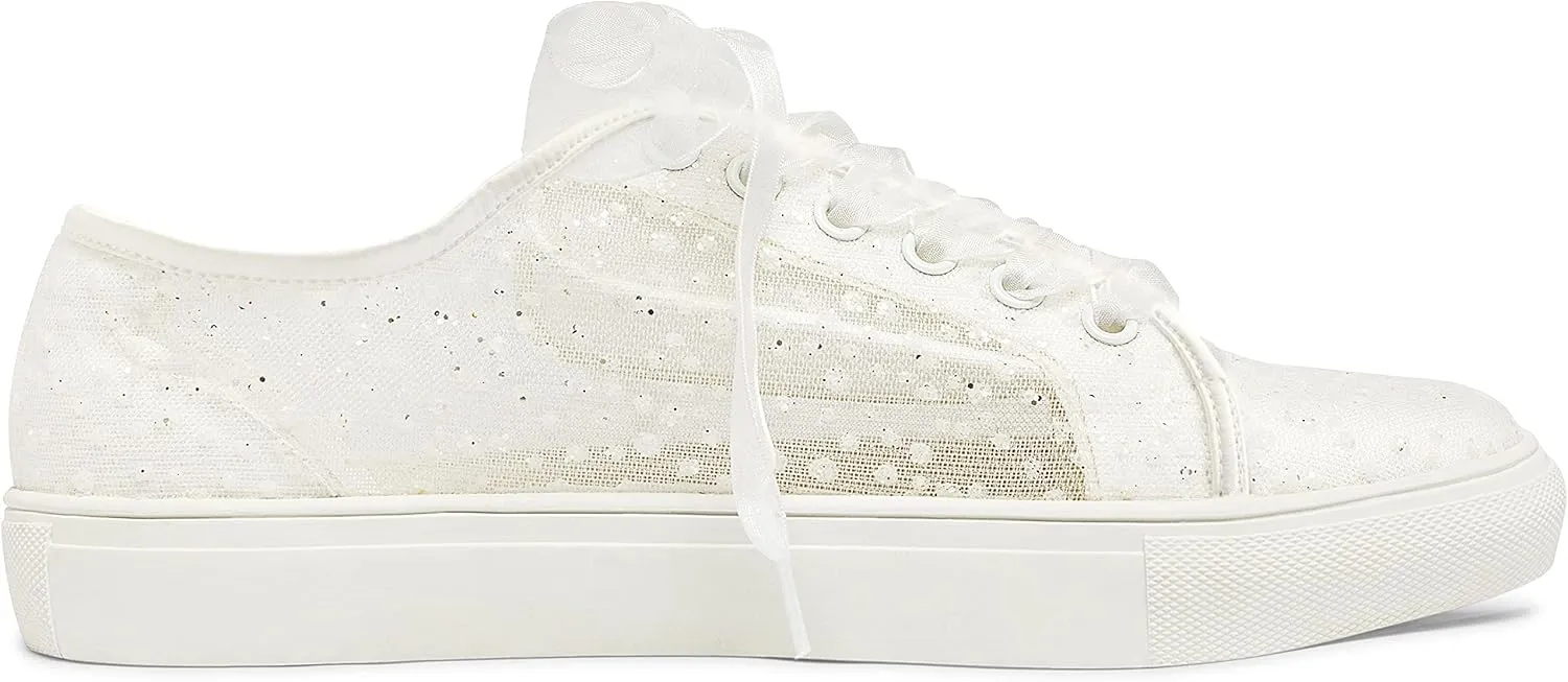 JIAJIA 8832A Wedding Shoes Bridal Sneakers Flats Bride Tennis Shoes Lace Sneakers - Personalized Customization Available