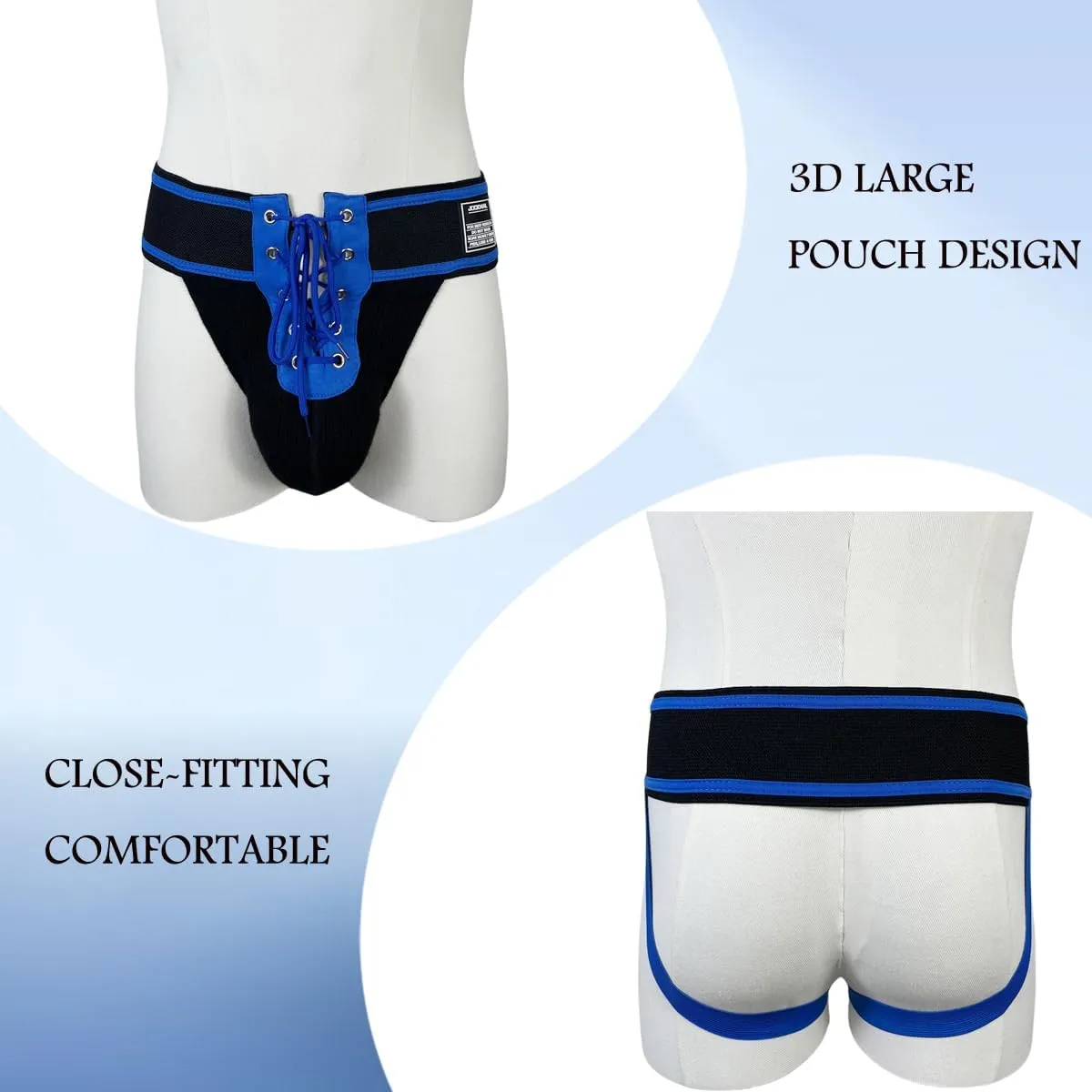 JOCKMAIL Men's Briefs Jock Strap Athletic Supporter Wide Belt Comfortable Men Sport Underwear Briefs for Gym Sport