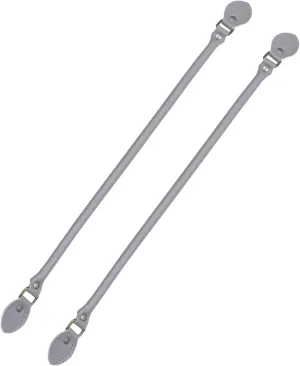jojofuny 1 Pair Grey Cowhide Leather Bag Strap Durable DIY Replacement Handle for Tote Shoulder and Crossbody Bags for Fashionable Upgrades and Craft Projects