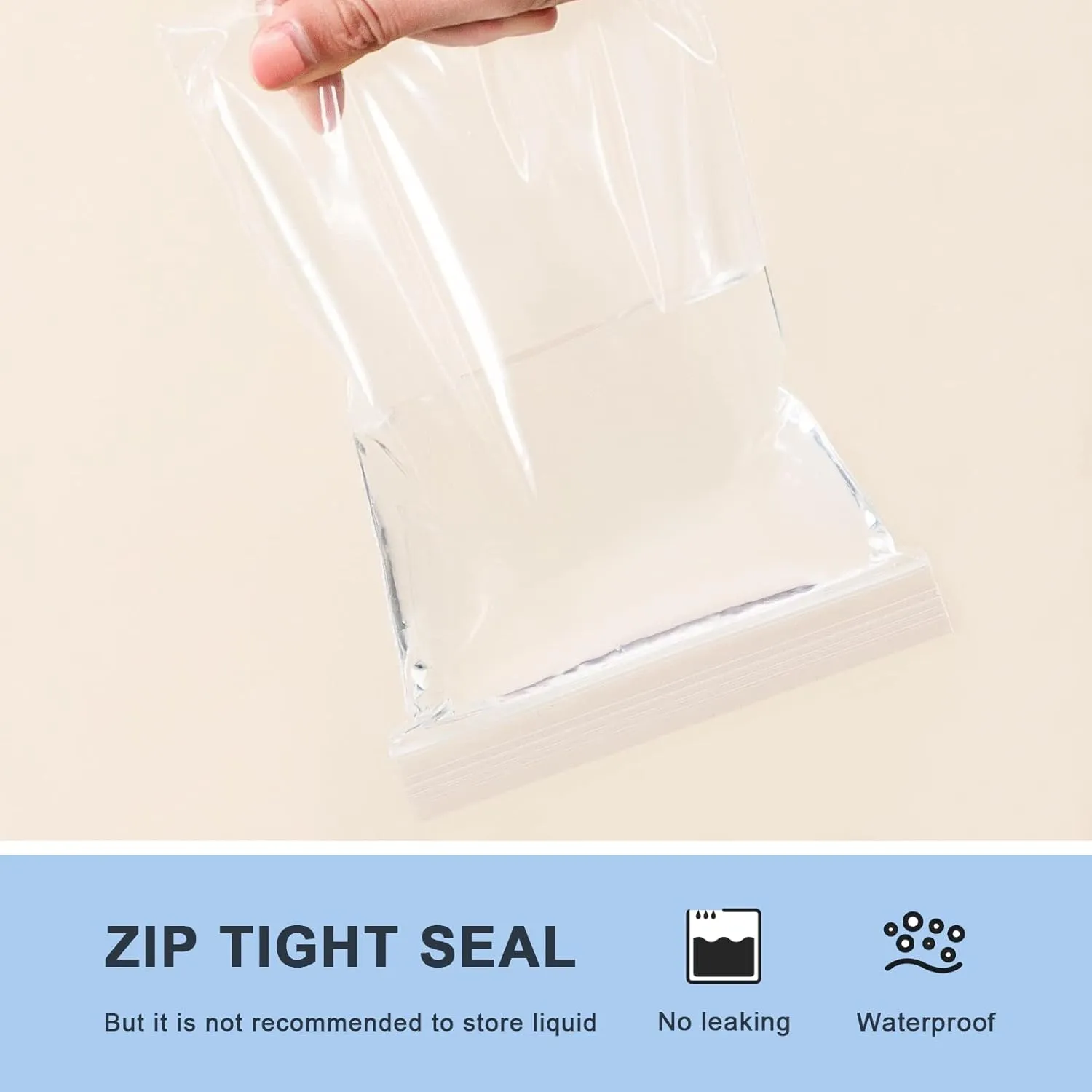 joybest 9 x 12 Inch (500 Pcs) Clear Plastic Zip Poly Bags, Reclosable Ziplock Bags Storage Packaging Bags with Resealable Lock Seal Zipper