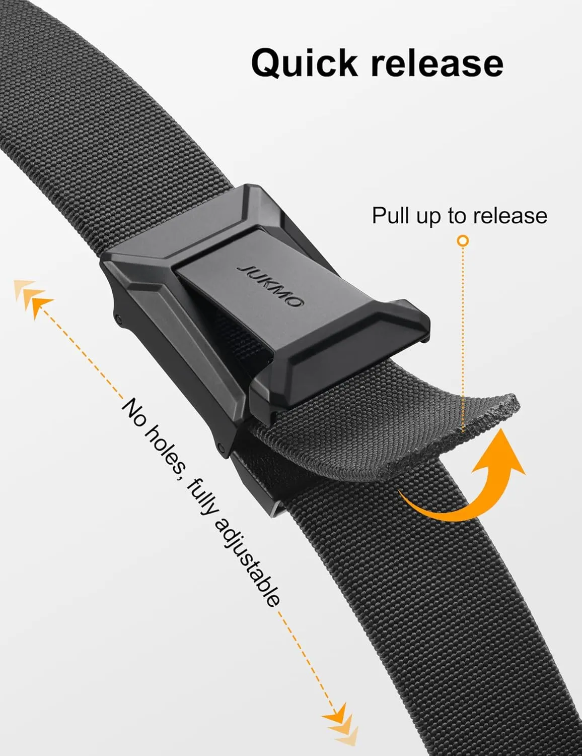 JUKMO Stretch Tactical Belt for Men,2 Pack Military Work Rigger Hiking 1.5" Elastic Nylon Web Quick Release Belt in Gift Box