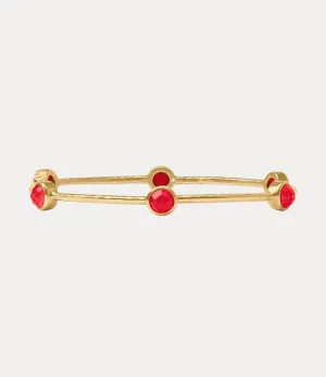 Julie Vos Milano Luxe Bangle in Strawberry