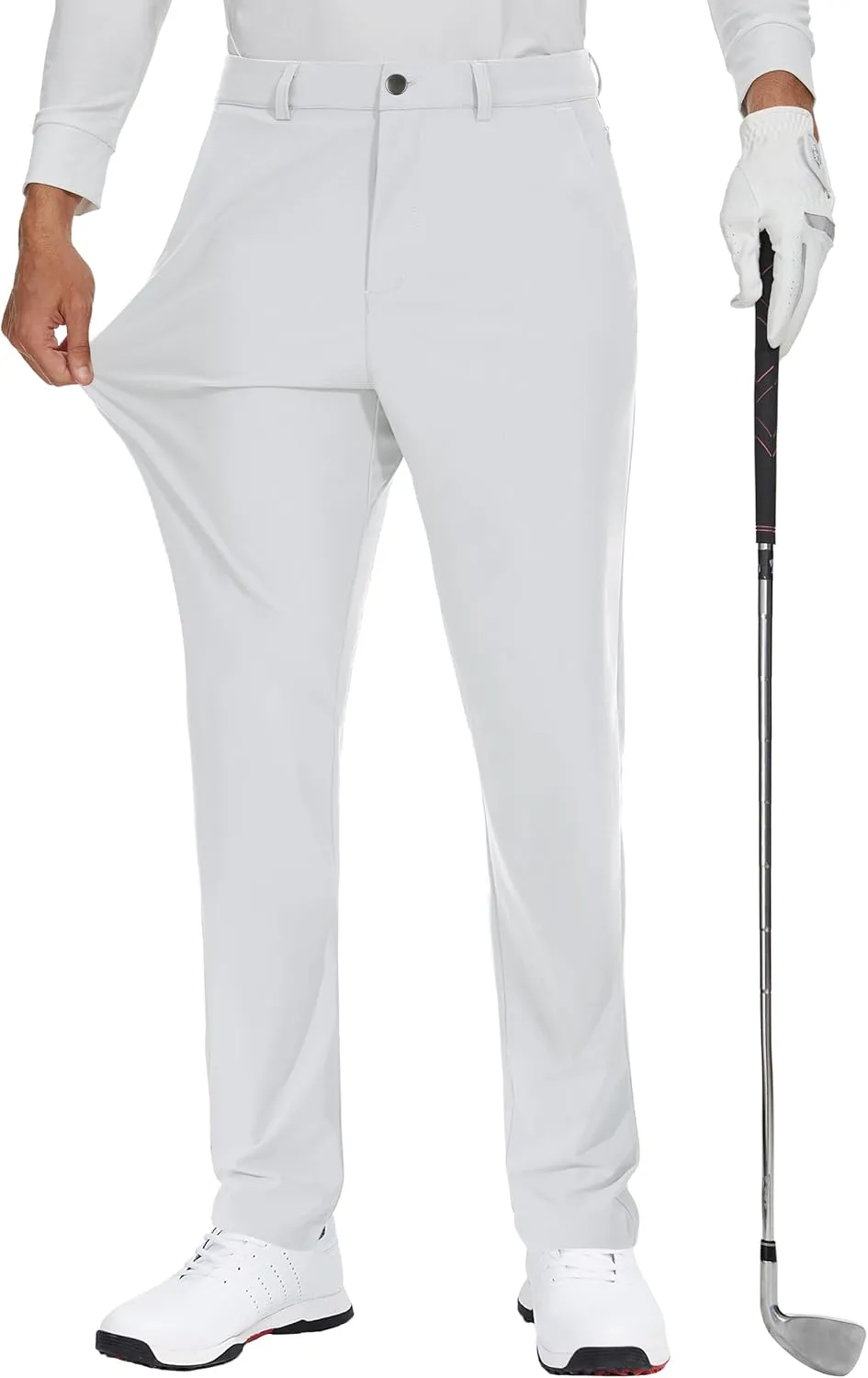 JWM Men's Golf Dress Pant Stretch - 30"/32"/34" Work Business Casual Comfy Trousers Slacks Quick Dry Lightweight 5 Pockets