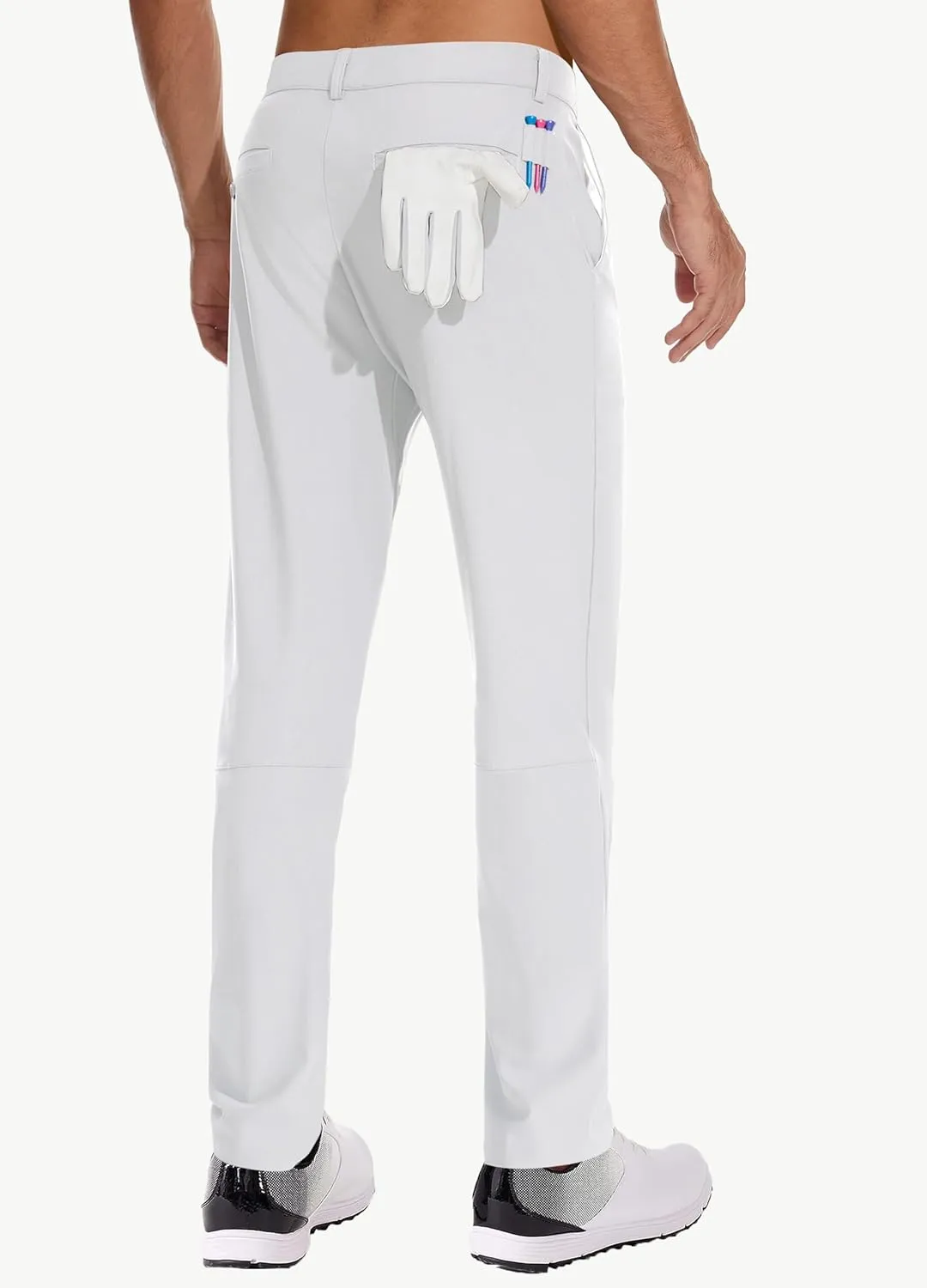 JWM Men's Golf Dress Pant Stretch - 30"/32"/34" Work Business Casual Comfy Trousers Slacks Quick Dry Lightweight 5 Pockets