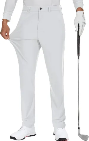 JWM Men's Golf Dress Pant Stretch - 30"/32"/34" Work Business Casual Comfy Trousers Slacks Quick Dry Lightweight 5 Pockets