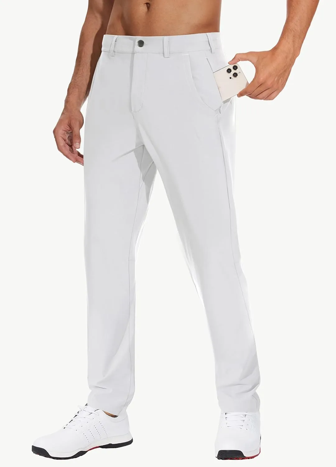 JWM Men's Golf Dress Pant Stretch - 30"/32"/34" Work Business Casual Comfy Trousers Slacks Quick Dry Lightweight 5 Pockets