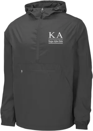 Kappa Alpha Order Windbreaker - Anorak Pullover Jacket - Quarter Zip