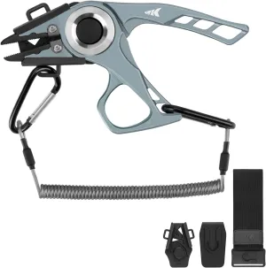 KastKing Micro Gila Fishing Pliers, Integrated Finger Hole, Aircraft Grade Aluminum, Fishing Tools, Saltwater Resistant Fishing Gear, Tungsten Carbide Cutters, Charcoal