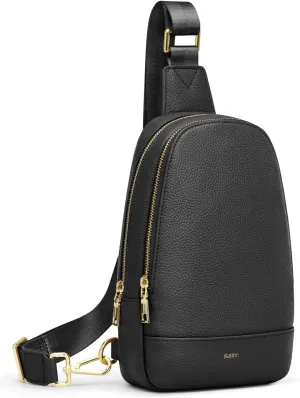 Kattee Sling Bag for Women Crossbody, Soft Leather Fanny Packs for Women, Small Crossbody Chest Bag with RFID Blocking