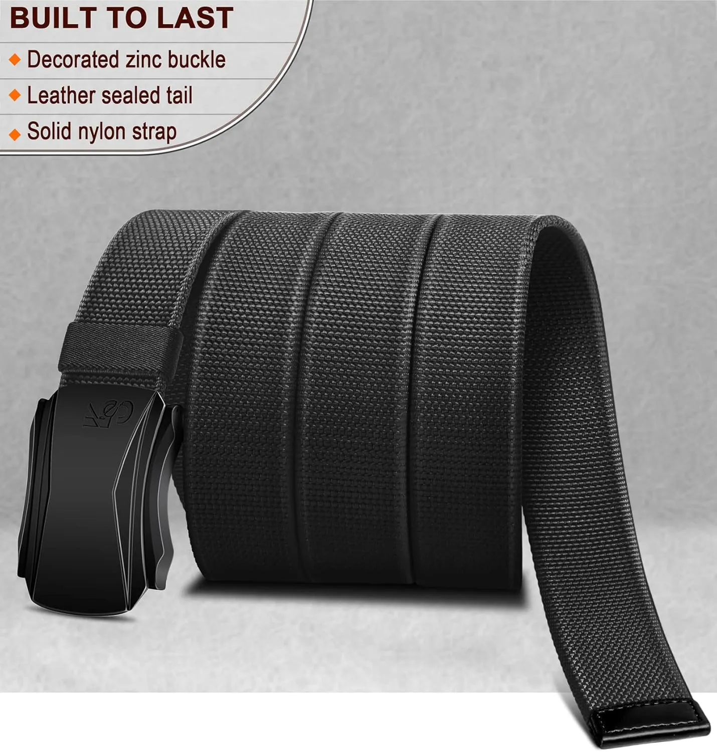 KEMISANT Mens Belt, Military Tactical Stretch Web Nylon Belt For Gift Men Hiking Hunting 1.5",Cut For Fit