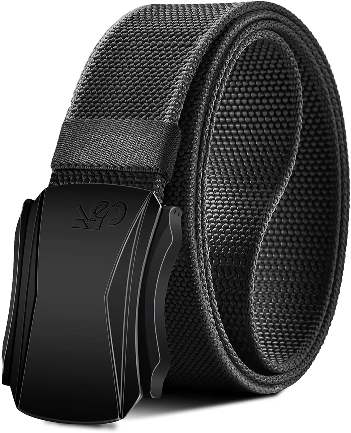 KEMISANT Mens Belt, Military Tactical Stretch Web Nylon Belt For Gift Men Hiking Hunting 1.5",Cut For Fit