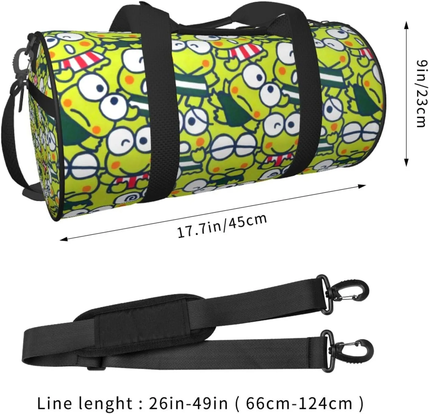 Ker-oppi Duffel Bag Large Capacity Portable Round Travel bag,Travel Sports Bag for Men and Women One Size