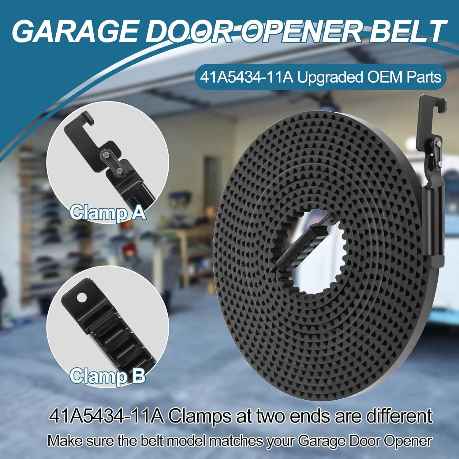 Ketofa Upgraded 41A5434-11A Belt for 7ft Garage Door, 233” Liftmaster Formula 1 Belt for Chamberlain/Liftmaster/Craftsman/Sentex/Whisper 2280, 2280R, 3280, 3580